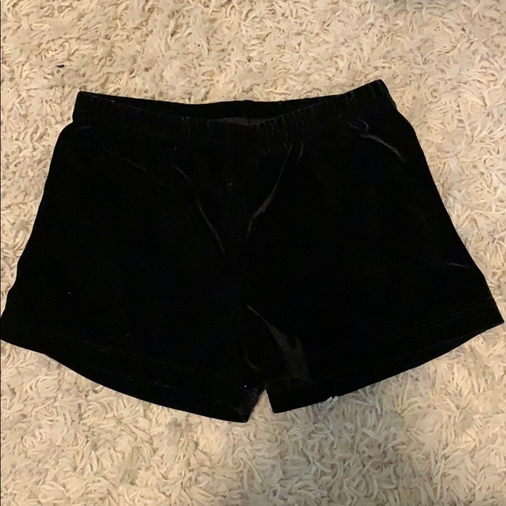 Velvet black shorts